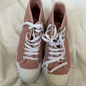 Stella McCartney Pink and White High-Top Sneakers